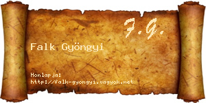 Falk Gyöngyi névjegykártya
